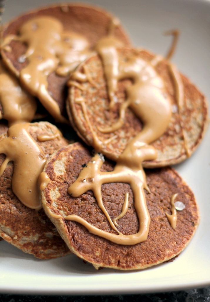 Peanut Butter Oatmeal Cinnamon Pancakes with Syrup Peanut Butter Oatmeal Cinnamon Pancakes with Syrup