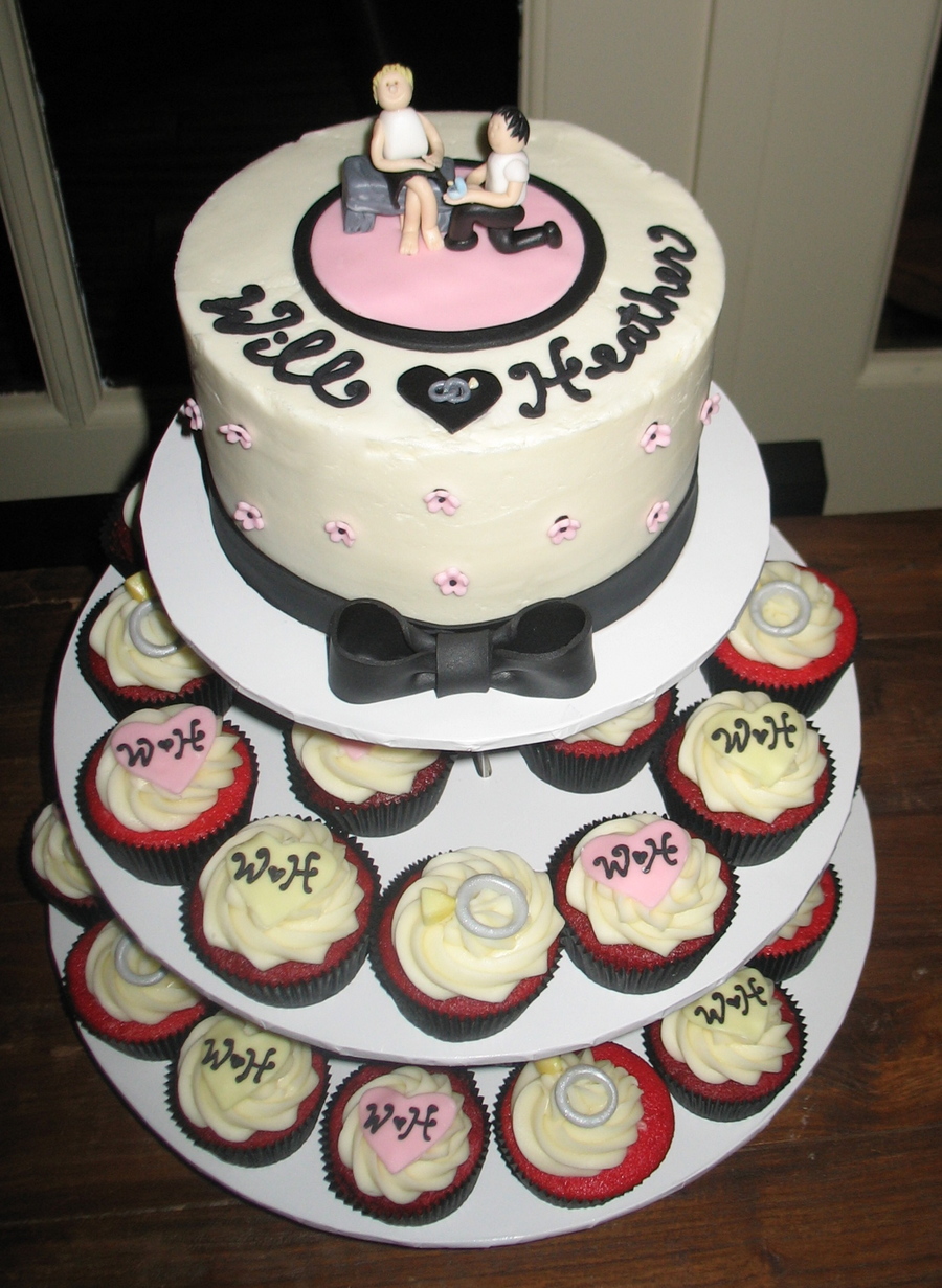 Pink Bridal Shower Cakes and Cupcakes Pink Bridal Shower Cakes and Cupcakes