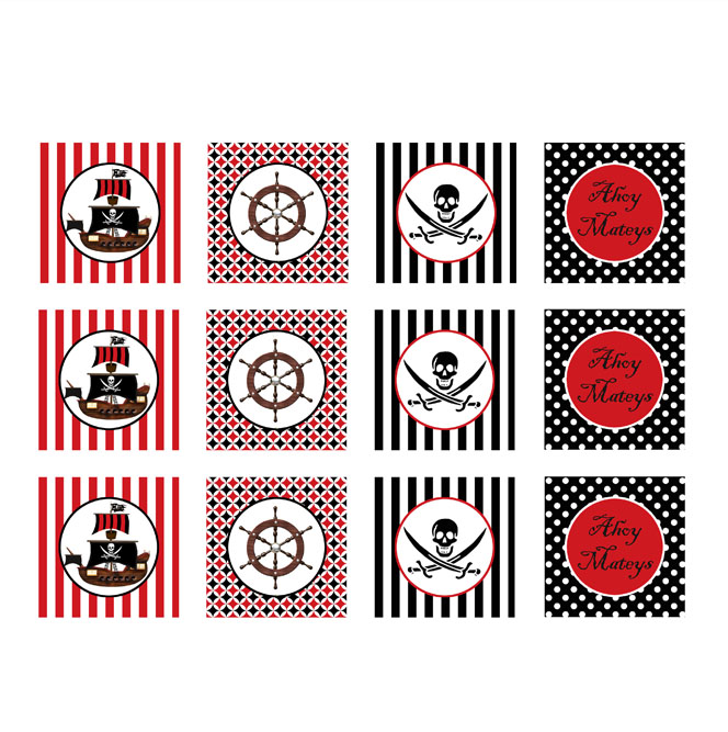 12 Printable Pirate Flags For Cupcakes Photo Pirate Flag Toothpick 
