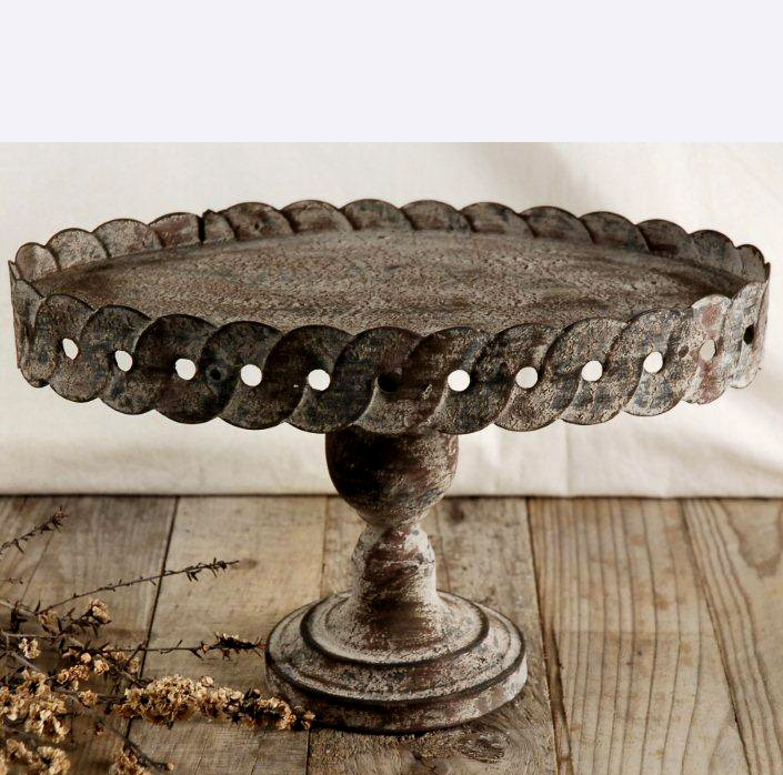 Rustic Pedestal Cake Stand Rustic Pedestal Cake Stand