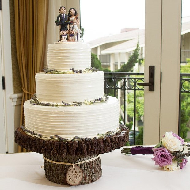 Rustic Wood Cake Stand Wedding