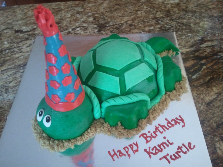 Turtle Shaped Birthday Cake Turtle Shaped Birthday Cake