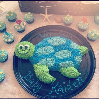 Turtle Shaped Birthday Cake Turtle Shaped Birthday Cake