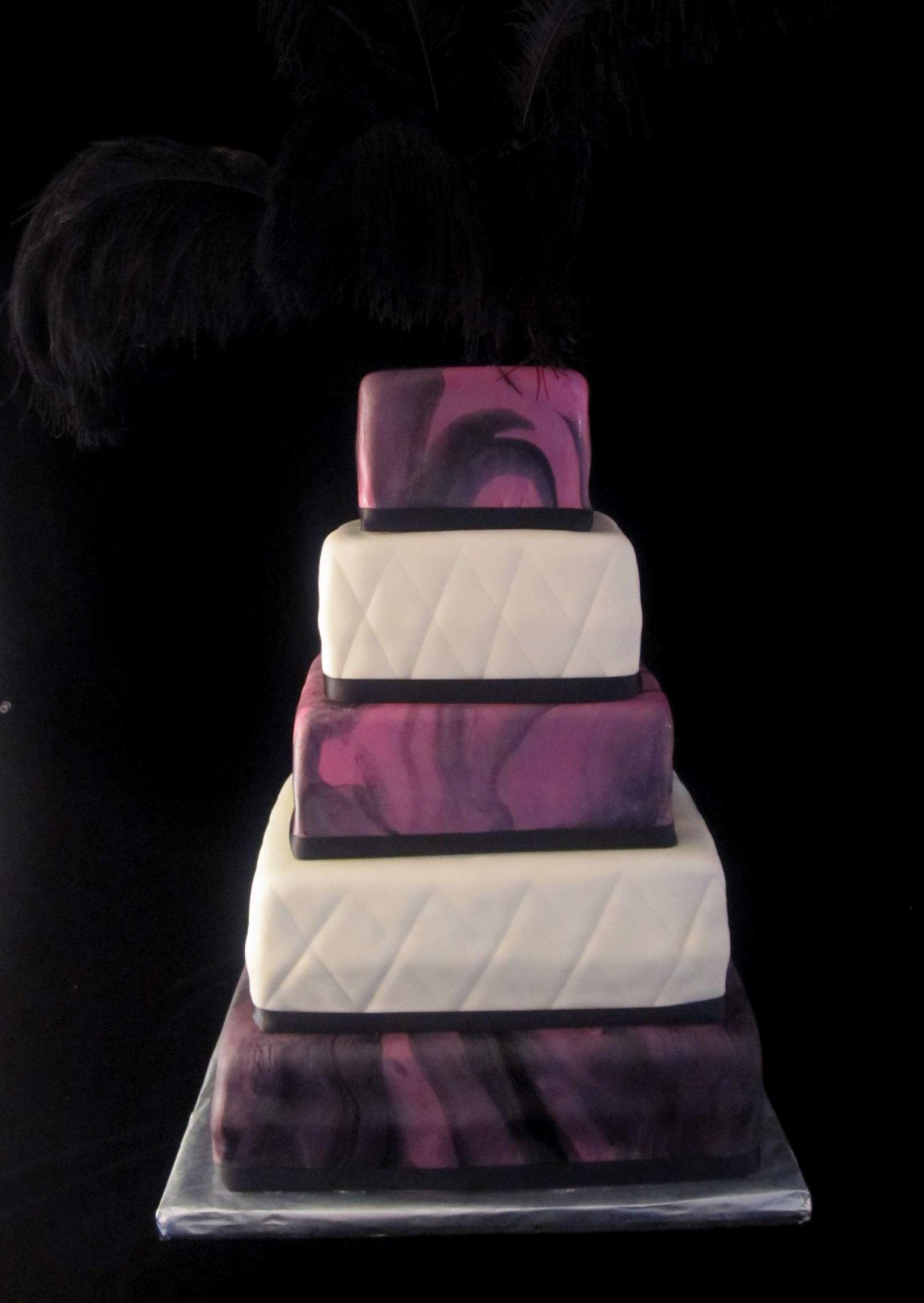 Unique Wedding Cake Pink and Black Unique Wedding Cake Pink and Black