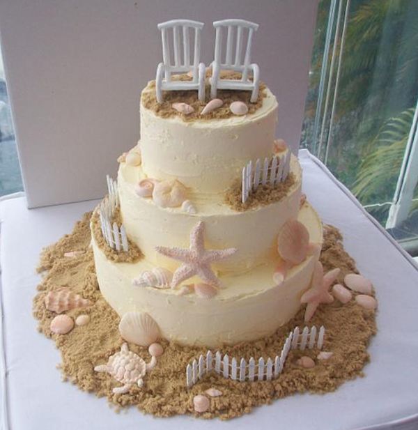 11 Best Beach Wedding Cakes Photo Mermaid Wedding Cake Topper