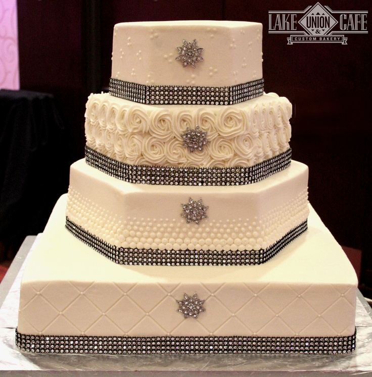 Hexagon Buttercream Wedding Cakes Hexagon Buttercream Wedding Cakes