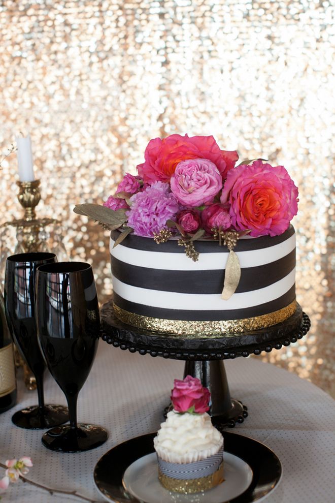 black and white cake