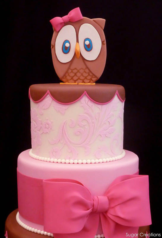 Pink Owl Birthday Cake Pink Owl Birthday Cake