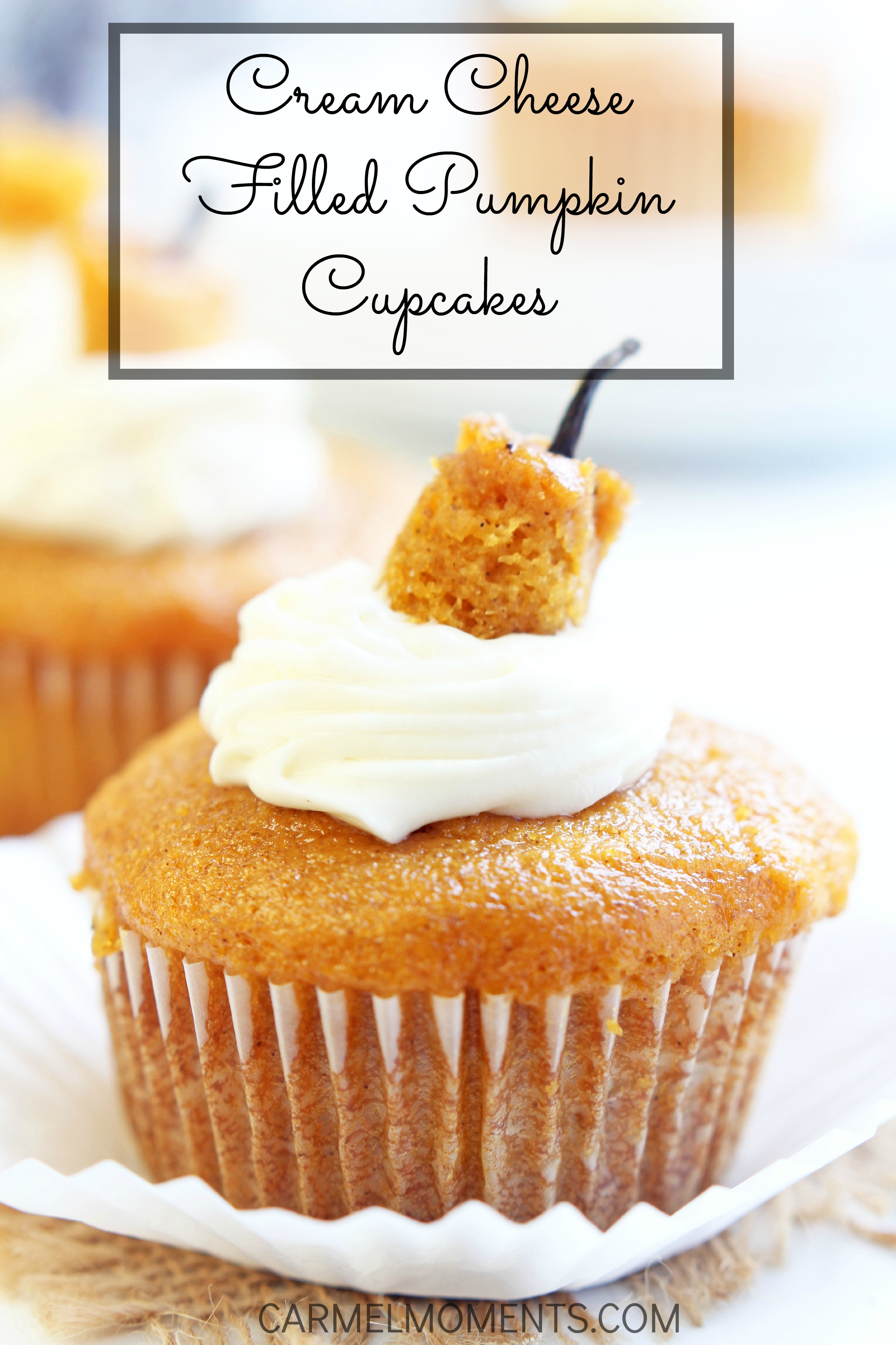 Pumpkin Cupcakes with Cream Cheese Filling Pumpkin Cupcakes with Cream Cheese Filling