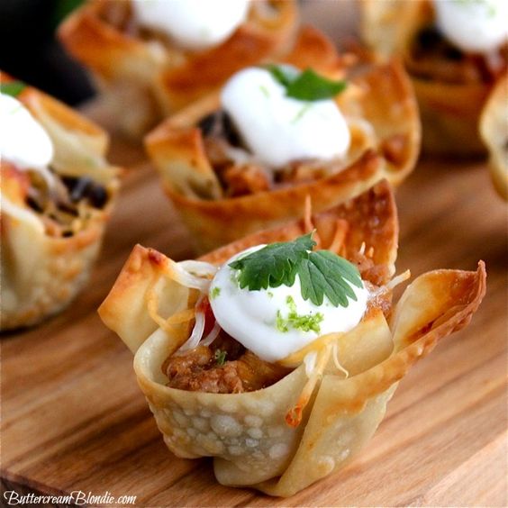 Taco Cups Appetizer Recipe Taco Cups Appetizer Recipe