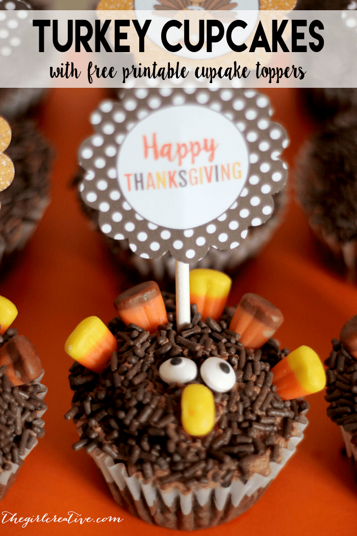 Thanksgiving Cupcake Toppers Thanksgiving Cupcake Toppers