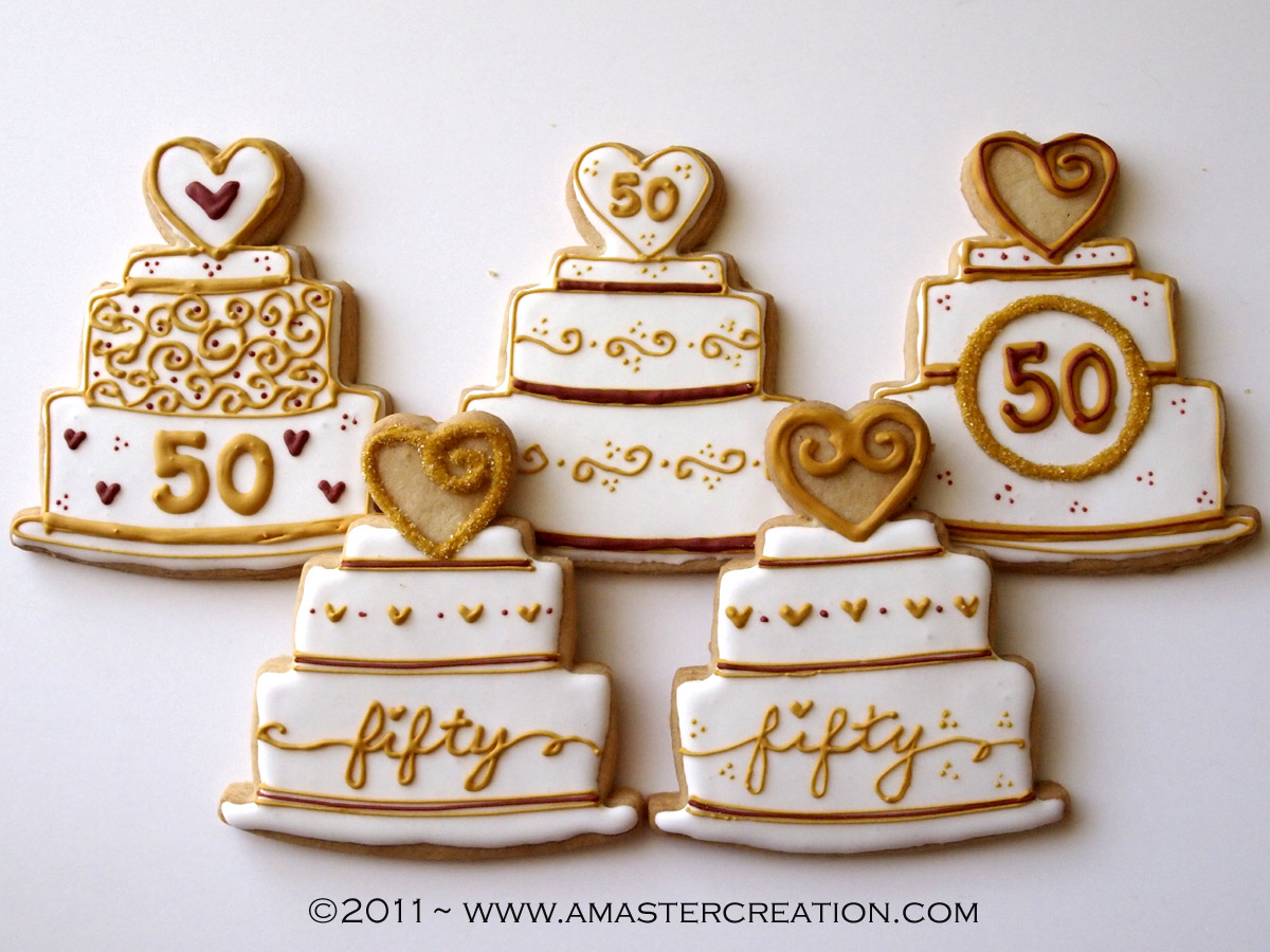 12 Cookie Cakes For 50 People Photo 50th Wedding Anniversary 50th Wedding Anniversary Cookies
