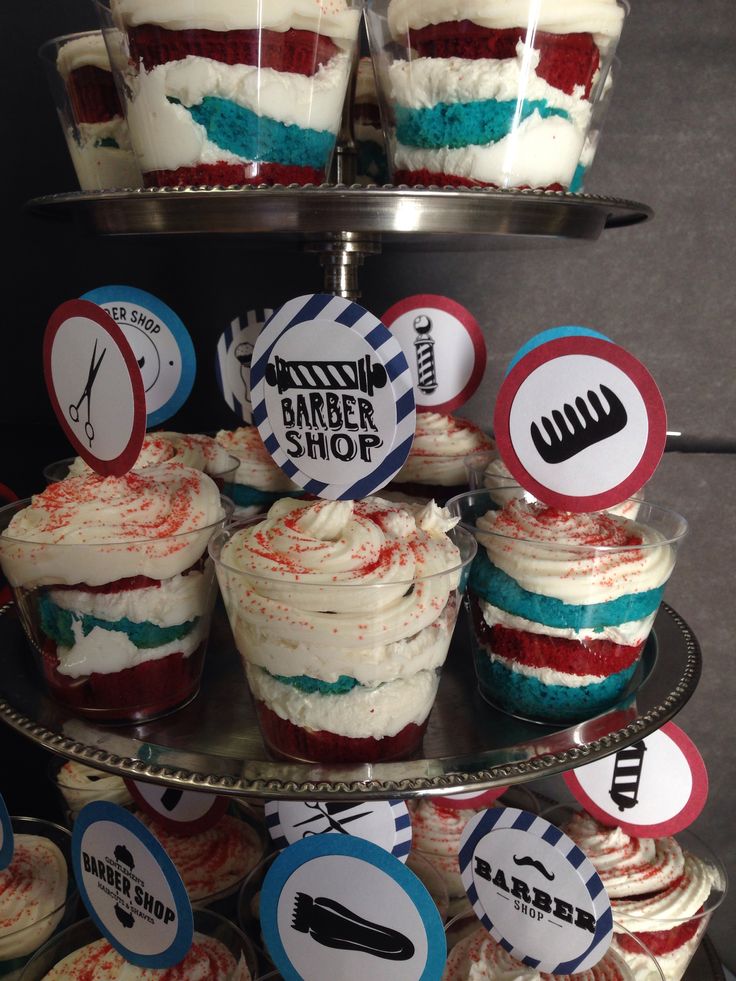 11 Barber Themed Cupcakes Photo Cakes Barber Cake Ideas