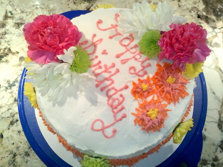 Birthday Cakes with Real Flowers Birthday Cakes with Real Flowers