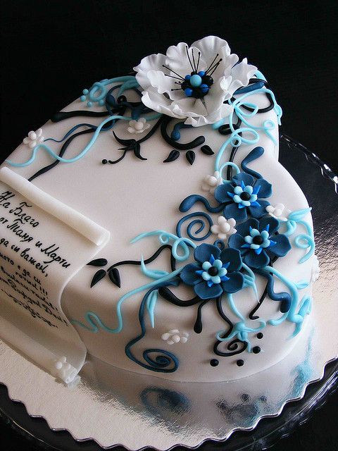 Black White and Blue Cake Black White and Blue Cake