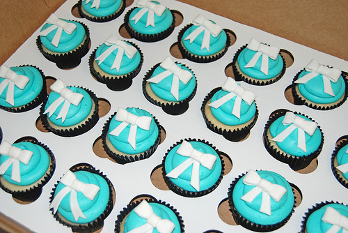 Blue Bridal Shower Cakes and Cupcakes