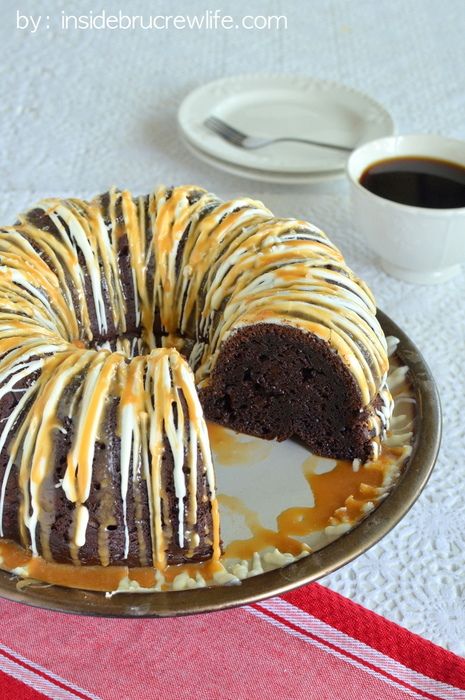 Caramel Chocolate Mocha Cake