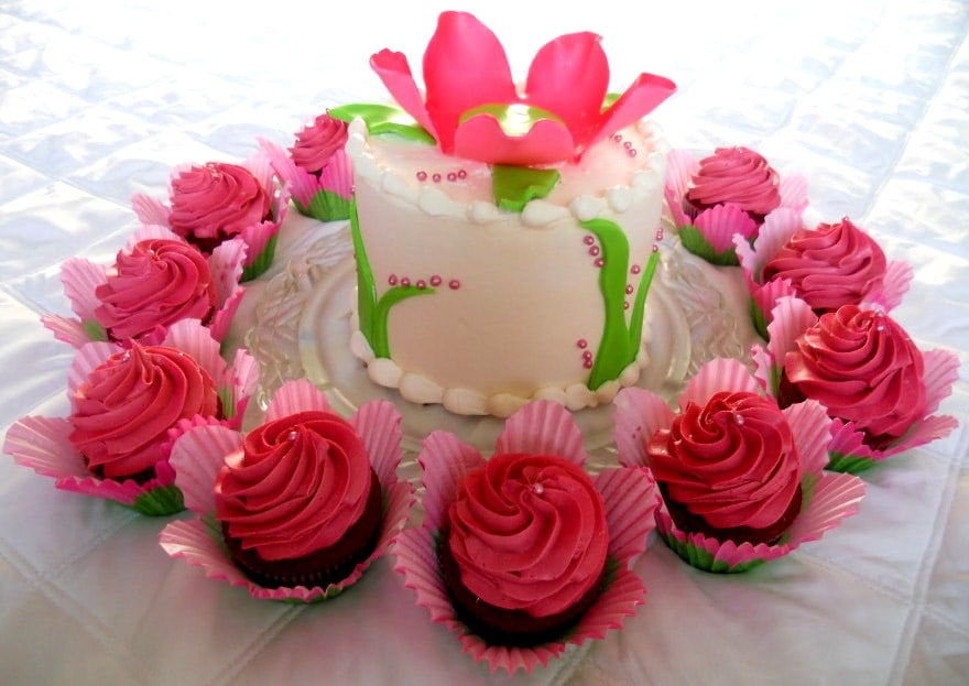 Happy Birthday Cake with Flowers Happy Birthday Cake with Flowers