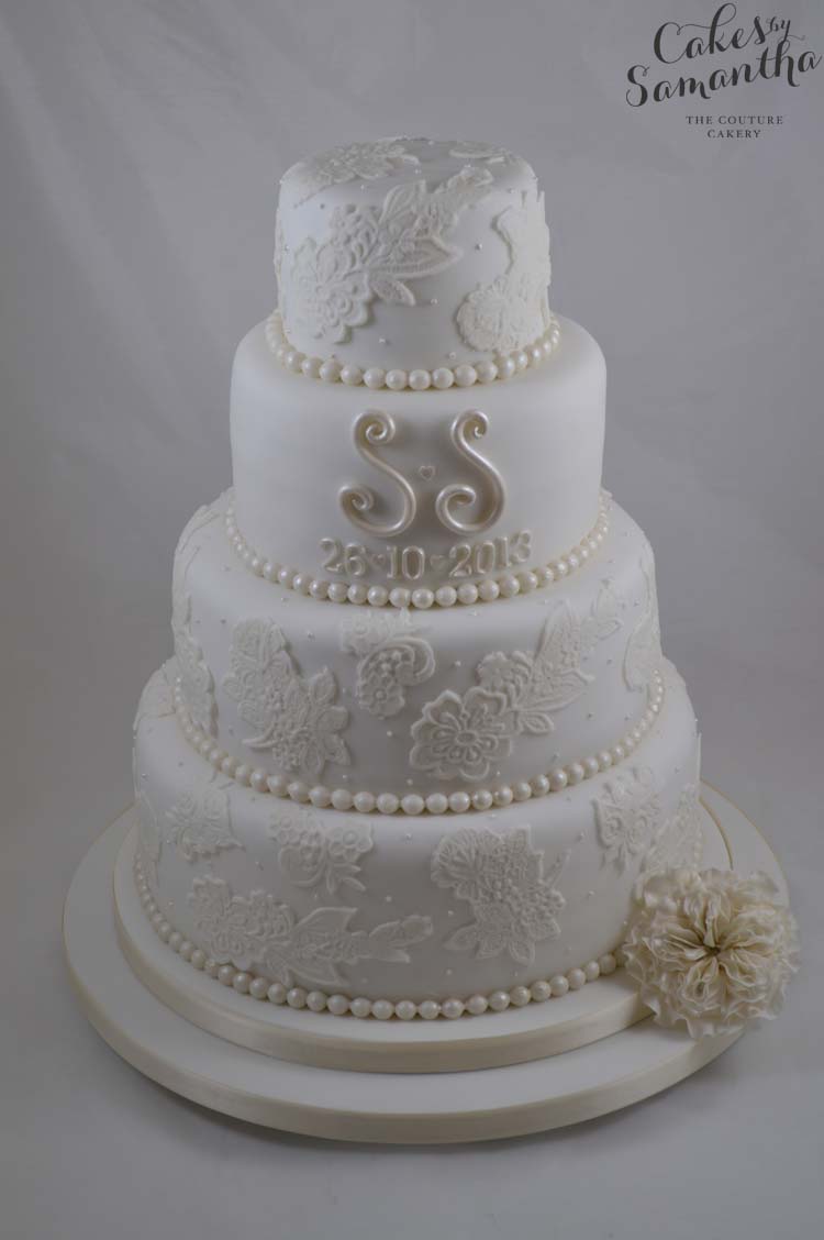 Monogram Wedding Cake Design Monogram Wedding Cake Design