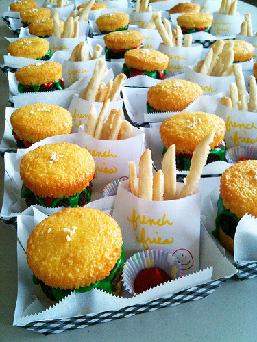 Sugar Cookie Cupcake Burgers and Fries Sugar Cookie Cupcake Burgers and Fries