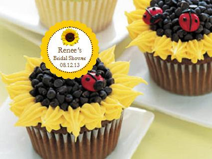 Sunflower Bridal Shower Cupcakes Sunflower Bridal Shower Cupcakes