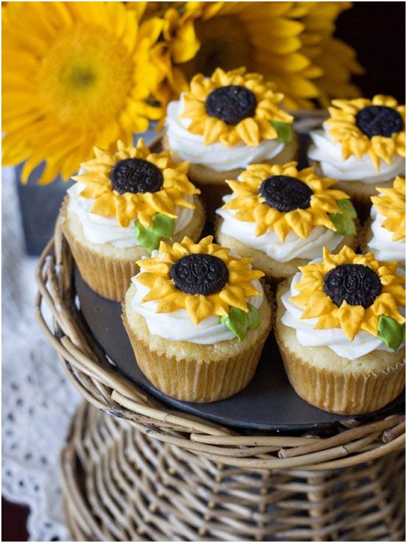 Sunflower Wedding Cakes Cupcakes Sunflower Wedding Cakes Cupcakes