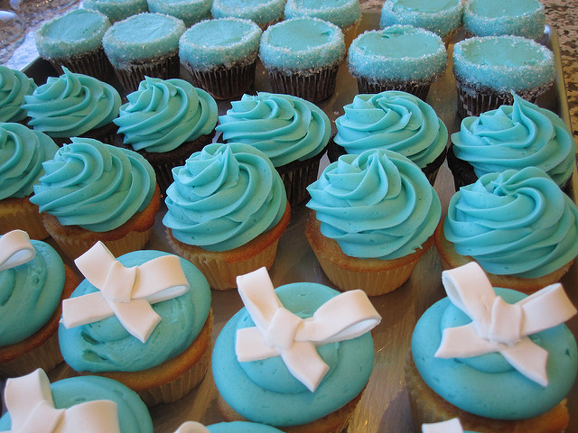 Tiffany Blue Bridal Shower Cupcakes