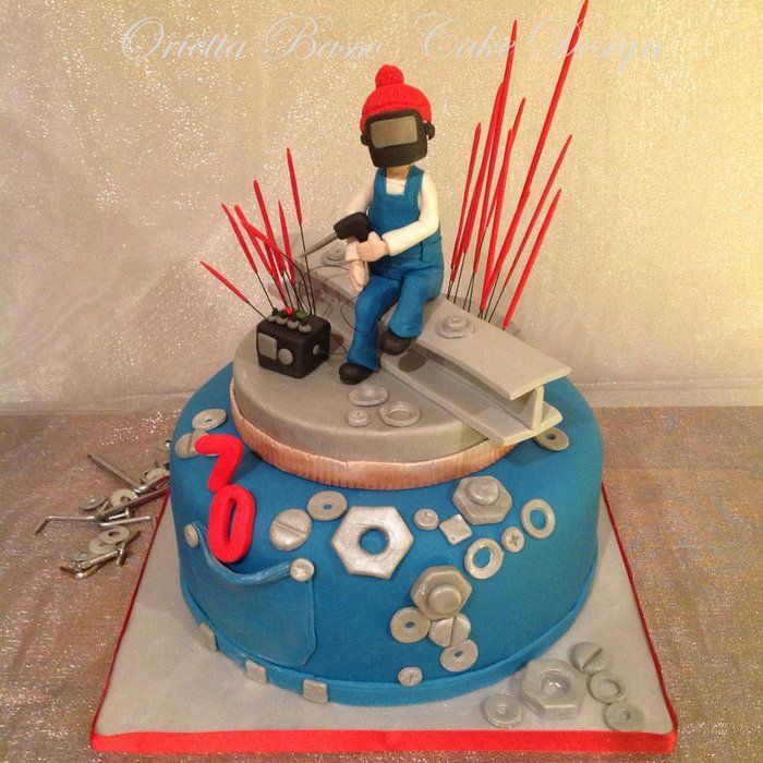 Welder Birthday Cake Welder Birthday Cake