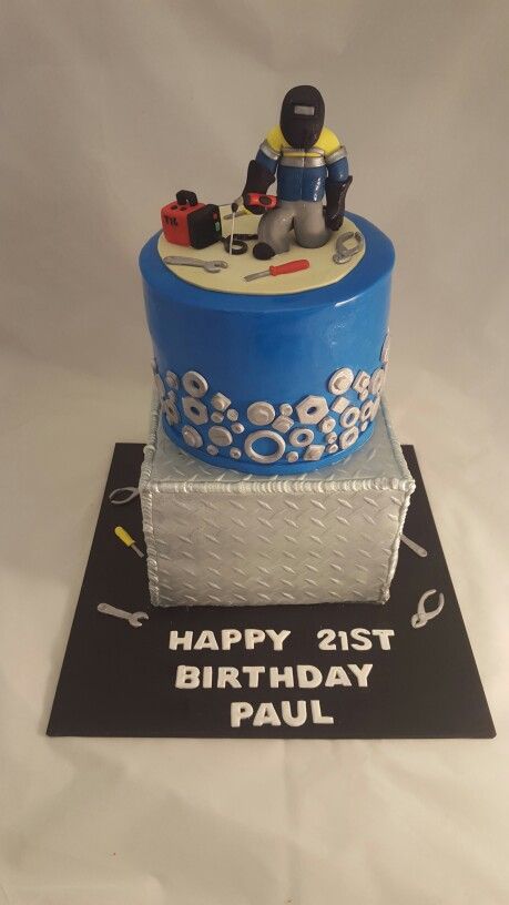 Welder Birthday Cake Welder Birthday Cake