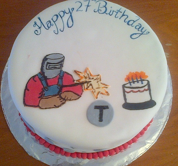 Welder Birthday Cake Welder Birthday Cake