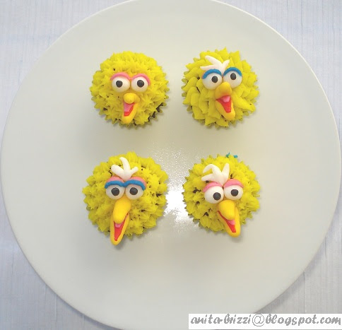 Big Bird Cupcakes Big Bird Cupcakes