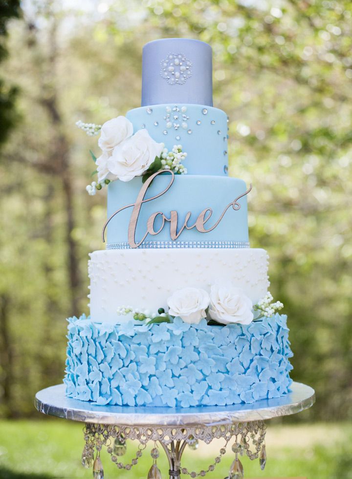 Image result for LIGHT BLUE WEDDING CAKES