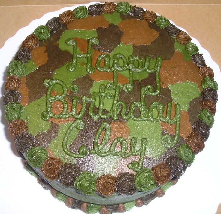 Camo Birthday Cake Camo Birthday Cake
