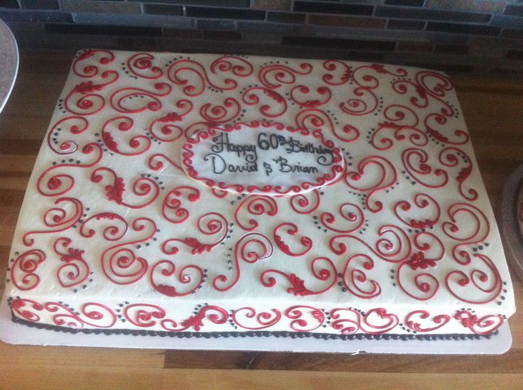 Elegant Birthday Sheet Cake Elegant Birthday Sheet Cake