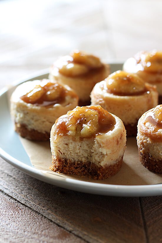 Mini Bananas Foster Cheesecakes Mini Bananas Foster Cheesecakes