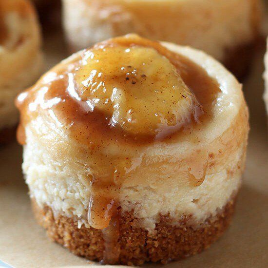 Mini Bananas Foster Cheesecakes Mini Bananas Foster Cheesecakes
