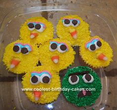 Sesame Street Big Bird Cupcakes Sesame Street Big Bird Cupcakes