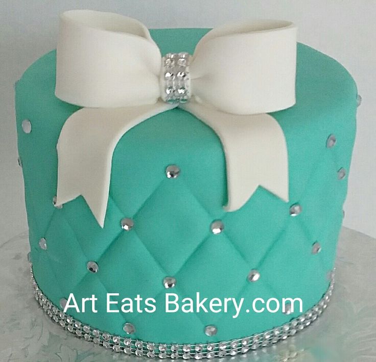 Teal Birthday Cake