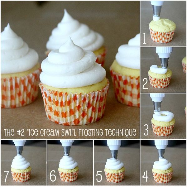 The Ice Cream Cupcake Frosting Swirl Technique
