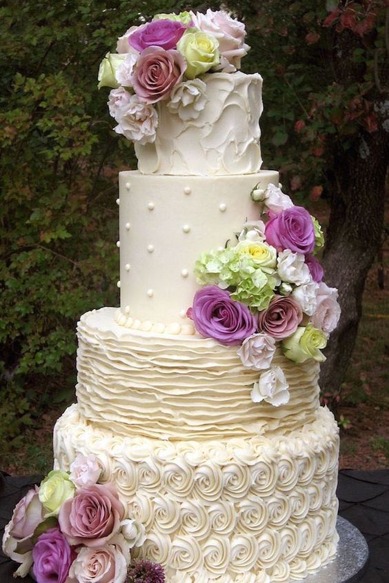 Beautiful Buttercream Wedding Cake