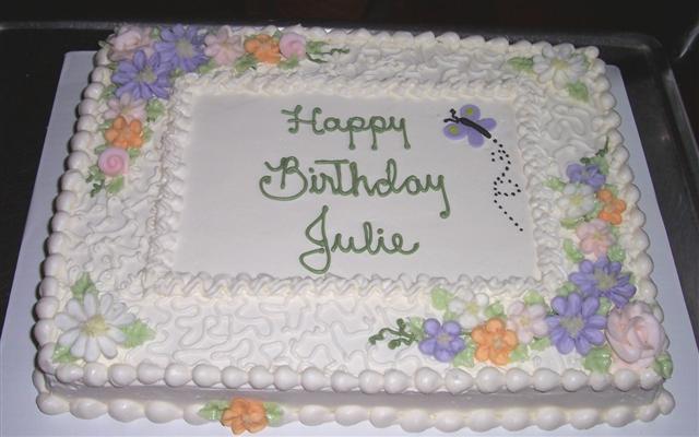 Birthday Sheet Cake with Flowers