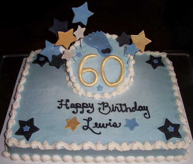 Black and Gold 60th Birthday Sheet Cakes