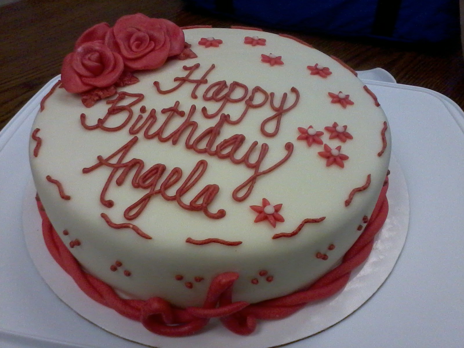 Happy Birthday Angela Cake.