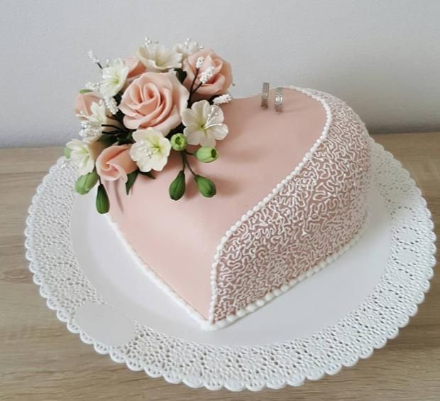 Heart Wedding Cake