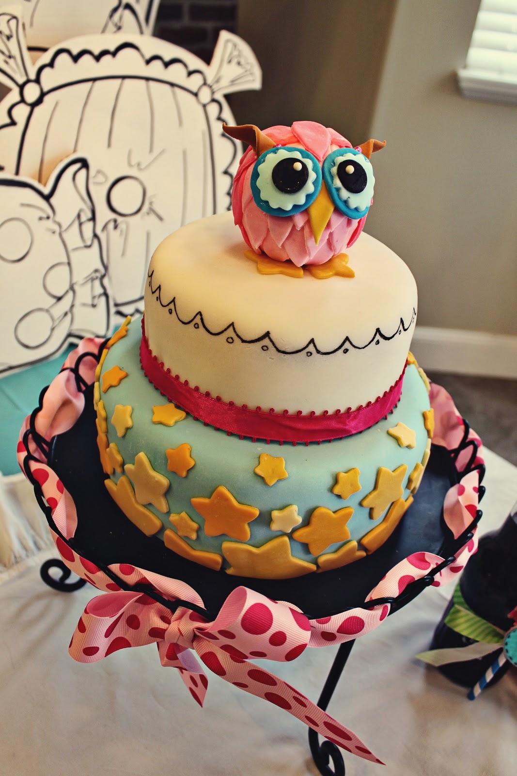 Owl Birthday Party Cake Owl Birthday Party Cake