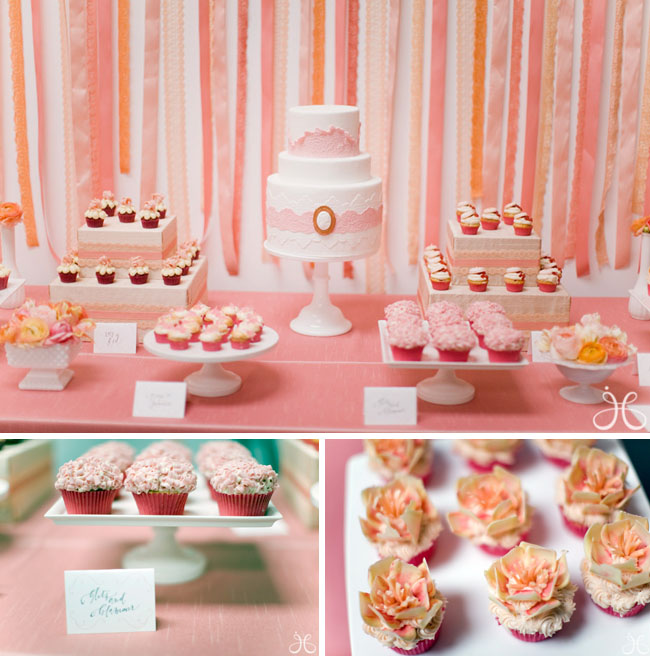 Pink Bridal Shower Dessert Table Pink Bridal Shower Dessert Table
