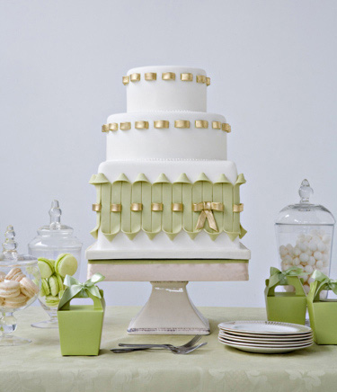 Wedding Cake with Ribbon and Bow Wedding Cake with Ribbon and Bow