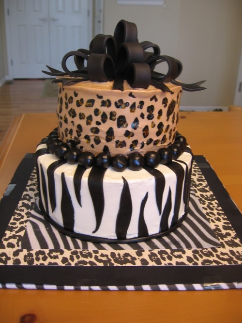 Cheetah Print Birthday Cake Cheetah Print Birthday Cake