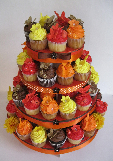 Fall Wedding Cupcake Tower Fall Wedding Cupcake Tower