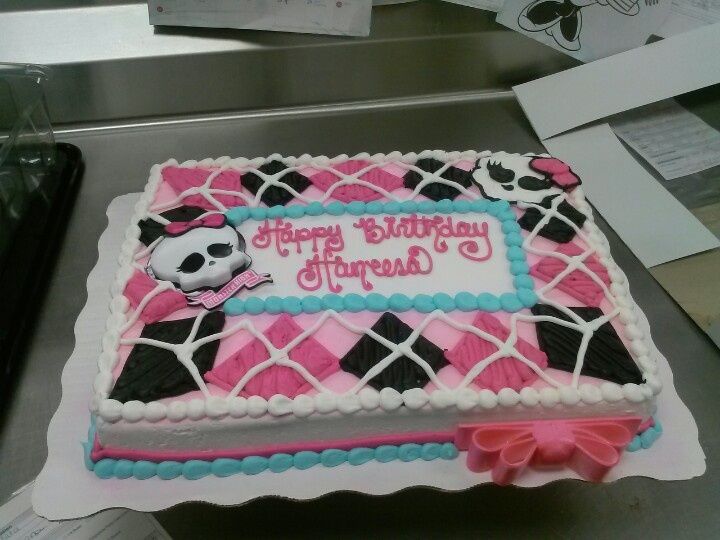 Monster High Sheet Cake Monster High Sheet Cake